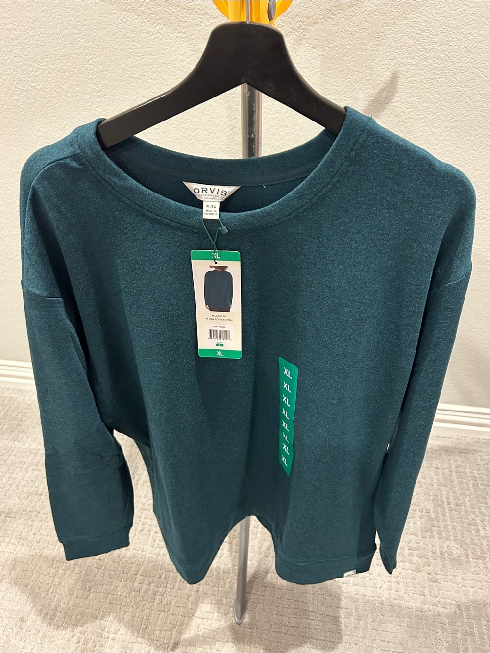 Orvis Teal-Blue Crewneck Pullover